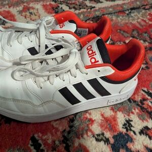Adidas Men's White and Red Sneakers
